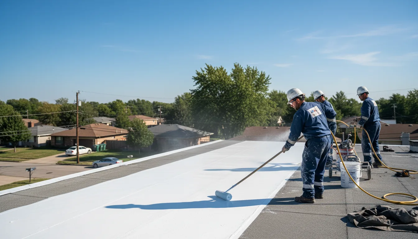 Commercial roof coating in Ball, LA near me